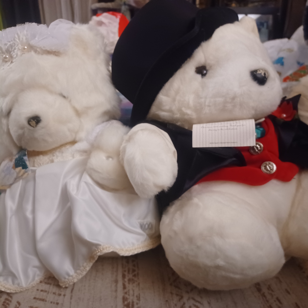 Wedding Bear Couple Plush Set